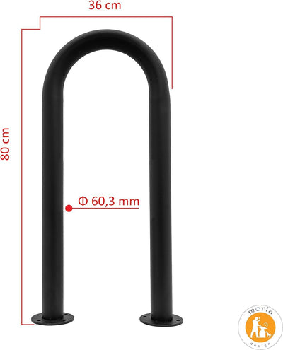 MORIA DESIGN Fahrradständer 80 x 36 cm Bodenparker für 2 Fahrräder Loft | stabiler Fahrradhalter Bod