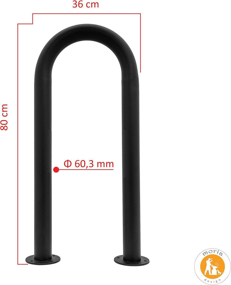 MORIA DESIGN Fahrradständer 80 x 36 cm Bodenparker für 2 Fahrräder Loft | stabiler Fahrradhalter Bod