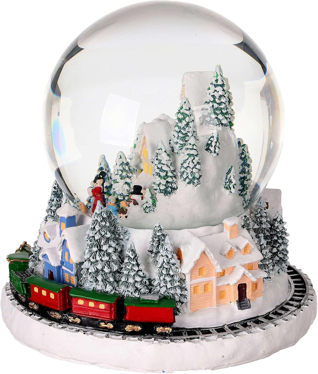 Weihnachten Schneekugel Musik Spieluhr (Schneedorf Ø17 cm), Schneedorf Ø17 Cm