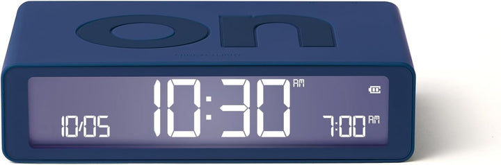 Lexon Flip Classic Digitaler Wecker mit umkehrbaren EIN/Aus-Seiten, wiederaufladbare Nachttischuhr m