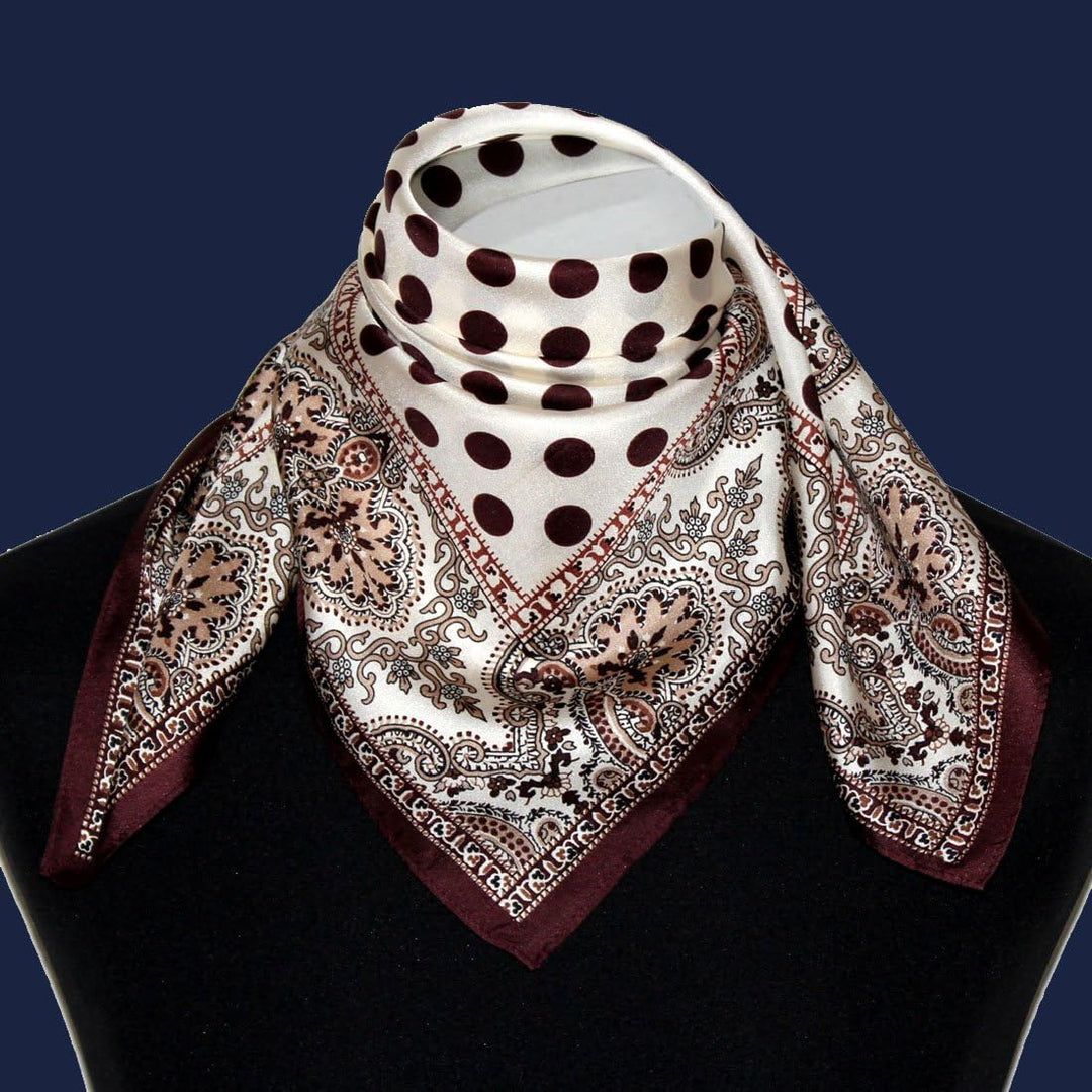 Lorenzo Cana Marken Seidentuch Damentuch aus 100% Seide Barock mit Paisleymuster Tuch Schal Markentu