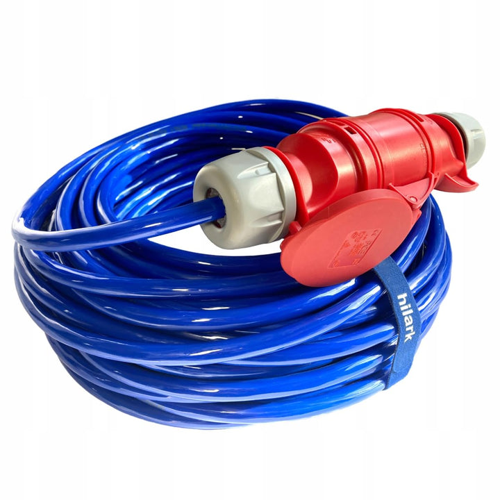 Hilark Cable Tech PUR-Verlängerungskabel H07BQ-F 5x2,5mm² 16A 5-polig blau 10m, 10m