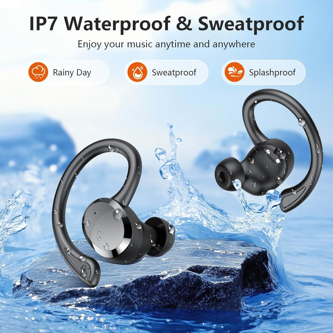 Bluetooth Kopfhörer Sport, Kopfhörer Kabellos Bluetooth 5.4 mit 4 ENC Noise Cancelling Mic, Kabellos
