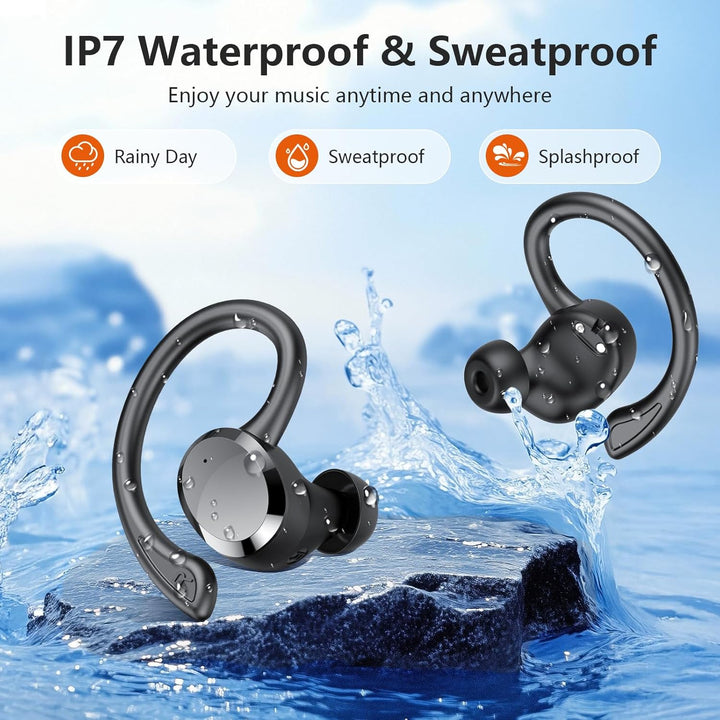 Bluetooth Kopfhörer Sport, Kopfhörer Kabellos Bluetooth 5.4 mit 4 ENC Noise Cancelling Mic, Kabellos