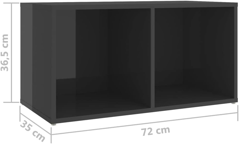 vidaXL 2X TV Schrank mit 2 Fächern Lowboard Sideboard Fernsehtisch Fernsehschrank TV Möbel HiFi-Schr