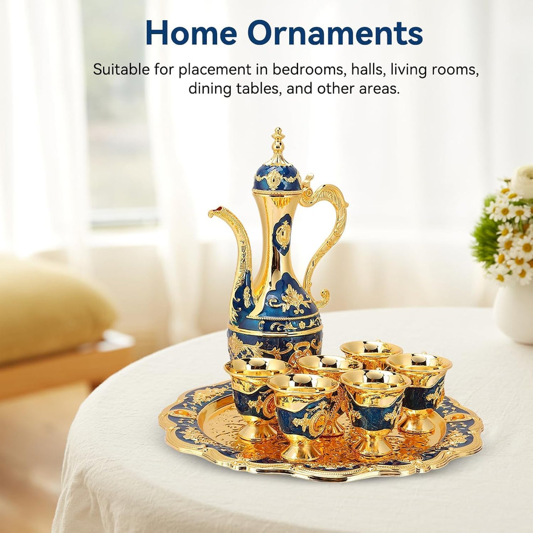 Türkisches Teeset, Tee-Set Tee Oder Kaffee, Vintage Türkisches Kaffeekannen-Set, Türkisches Tee-Set