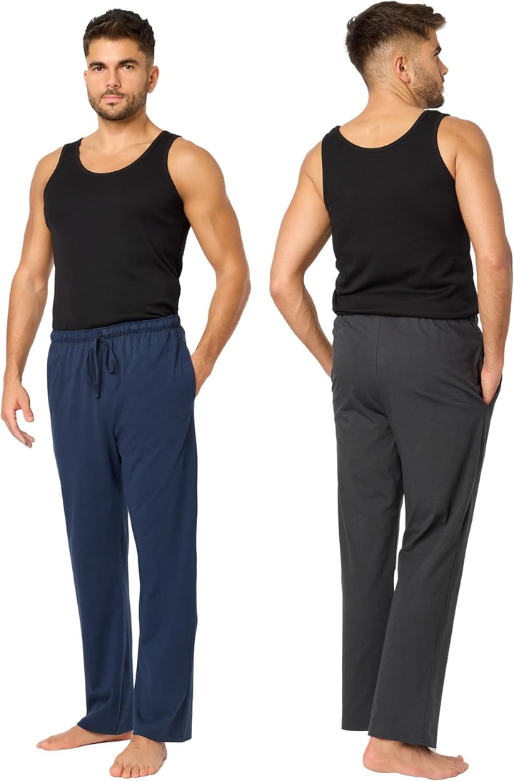 Timone Herren Schlafanzugshose Lang Pyjamahose aus Baumwolle Freizeithose Schlafhose Loungewearhose