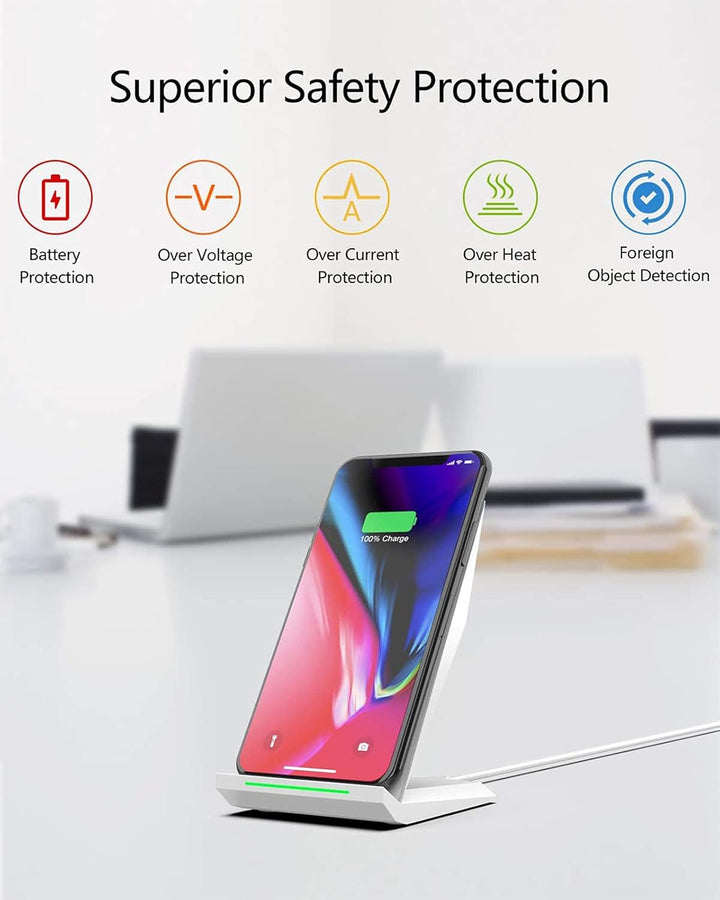Fast Wireless Charger, NANAMI Qi kabelloses Ladegerät (mit USB ladegerät Quick Charge 3.0 Adapter) f