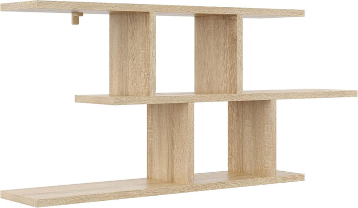 KUBUTKU Dekorativ Wandregal mit 2 Böden 100x45x18 Design Skandinavischer Modern für Wohnzimmer Küche