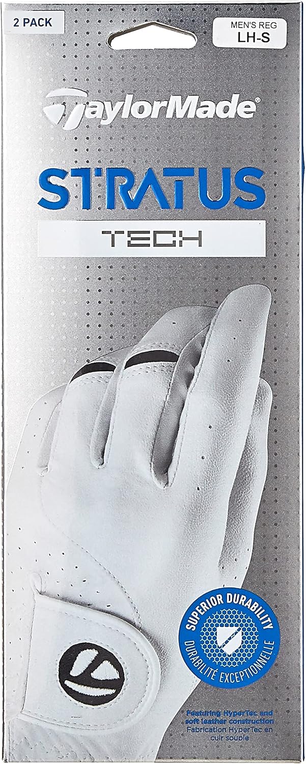 TaylorMade Herren Stratus Tech Golfhandschuhe 2 Stück Weiss S Links