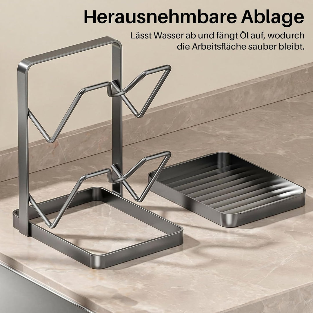 Generisch Topfdeckel Organizer Küchenregal,Topfdeckelhalter Küche,Multifunktionaler Küchenorganizer