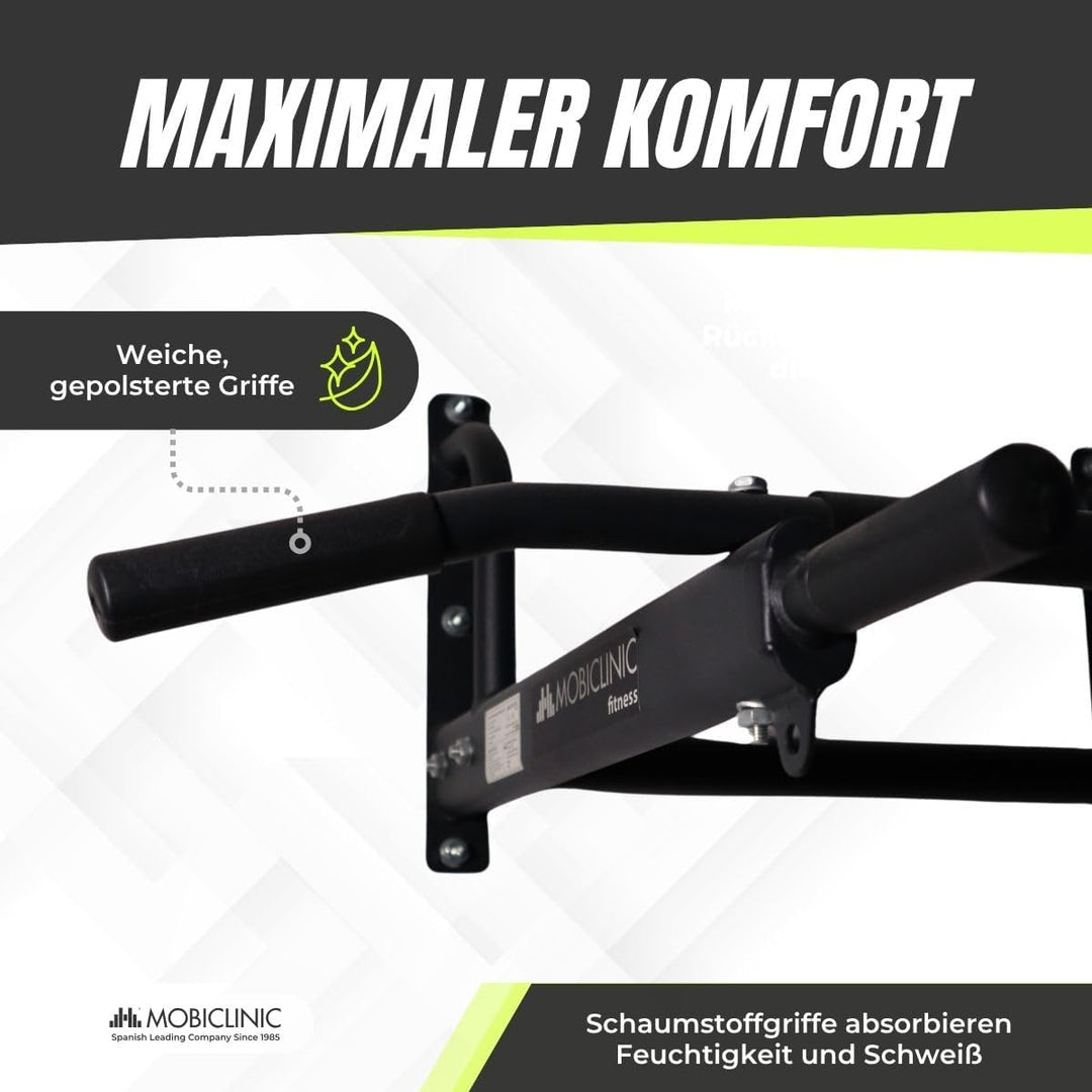Mobiclinic®, Klimmzugstange, Inklusives befestigungsset, Geeignet für boxsack, Rutschfeste griffe, W