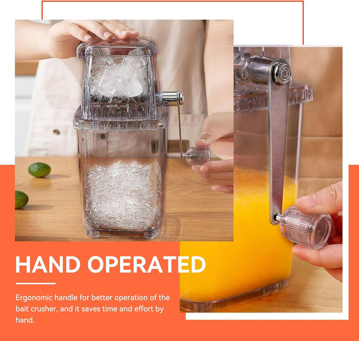 Manueller Eisbrecher, 1,2L Handkurbel Manueller Boilie Eisbrecher PP Küchenbar Eismixer Angelköder K