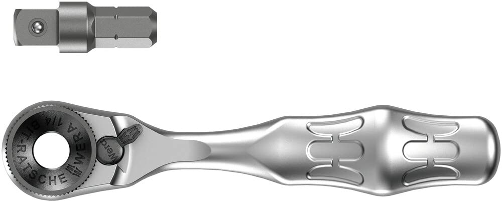 Wera 8001 A Bit-Ratsche 1/4 Zoll SB mit 1/4 Zoll-Antrieb, 2-teilig, 05073230001
