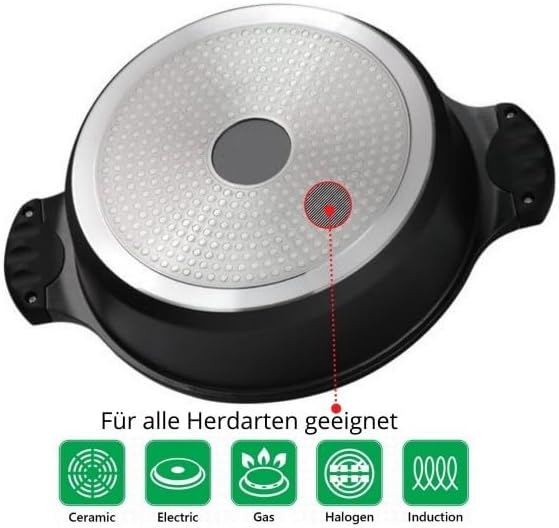 Rungassi Tajines Tagine Topf Schmortopf Dampfgarer Ø 32 cm CF-TAJ32 Schwarz