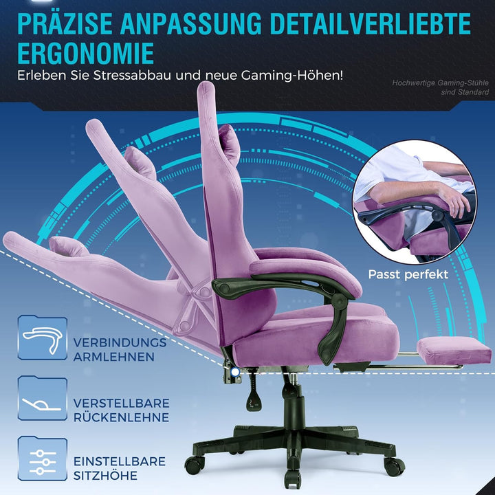 GTPLAYER Gaming Stuhl, Atmungsaktiver Bürostuhl, bürostuhl ergonomisch, Hochwertiger - Stoff,Ergonom