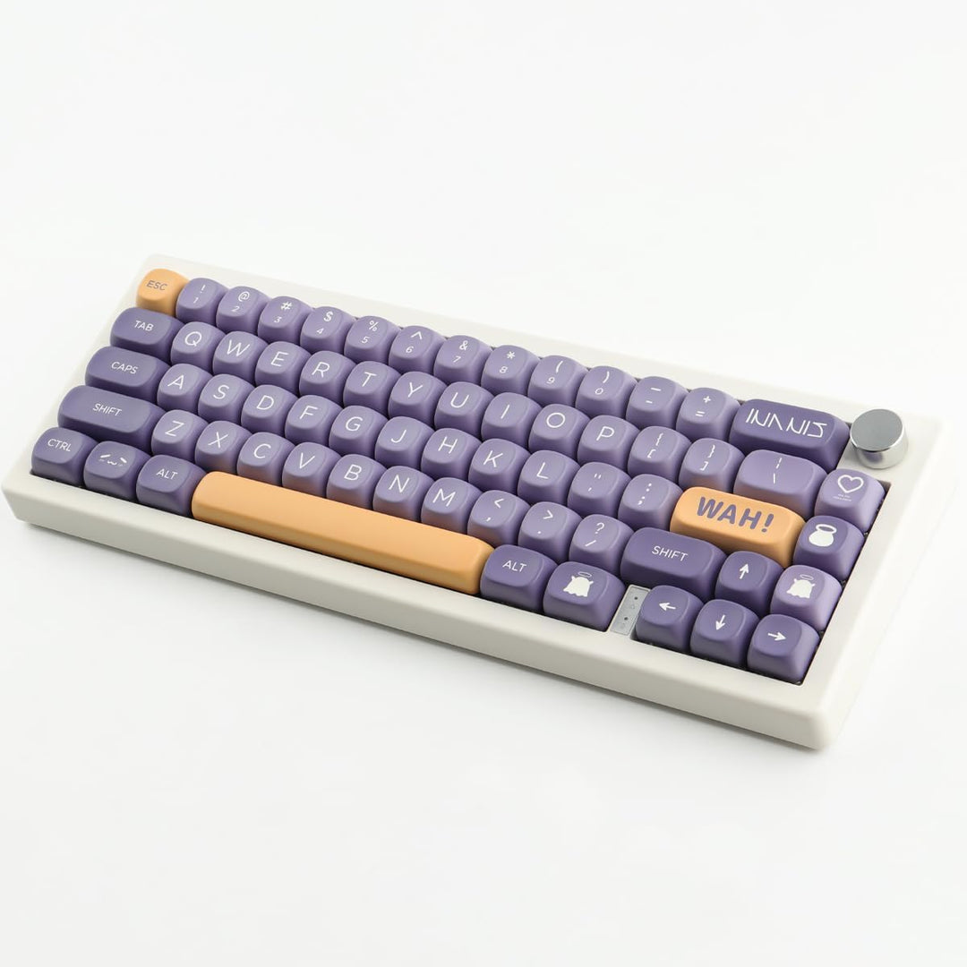 Tsungup PBT Keycaps 133 Tasten Tastatur Keycaps Lila MOA Profil Keycap Set Kompatibel mit Cherry Gat
