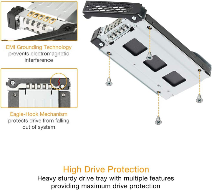ICY DOCK Wechselrahmen für 4X 2,5 Zoll (6,4cm) SATA SSD/HDD in 1x 5,25 Zoll (13,3cm) - Vollmetall To