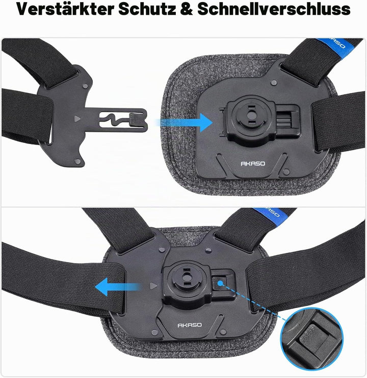 AKASO Schnellverschluss-Brusthalterungsgurt für EK7000/EK7000 Pro/Brave 4/Brave 4 Pro/Brave 7 LE/Bra