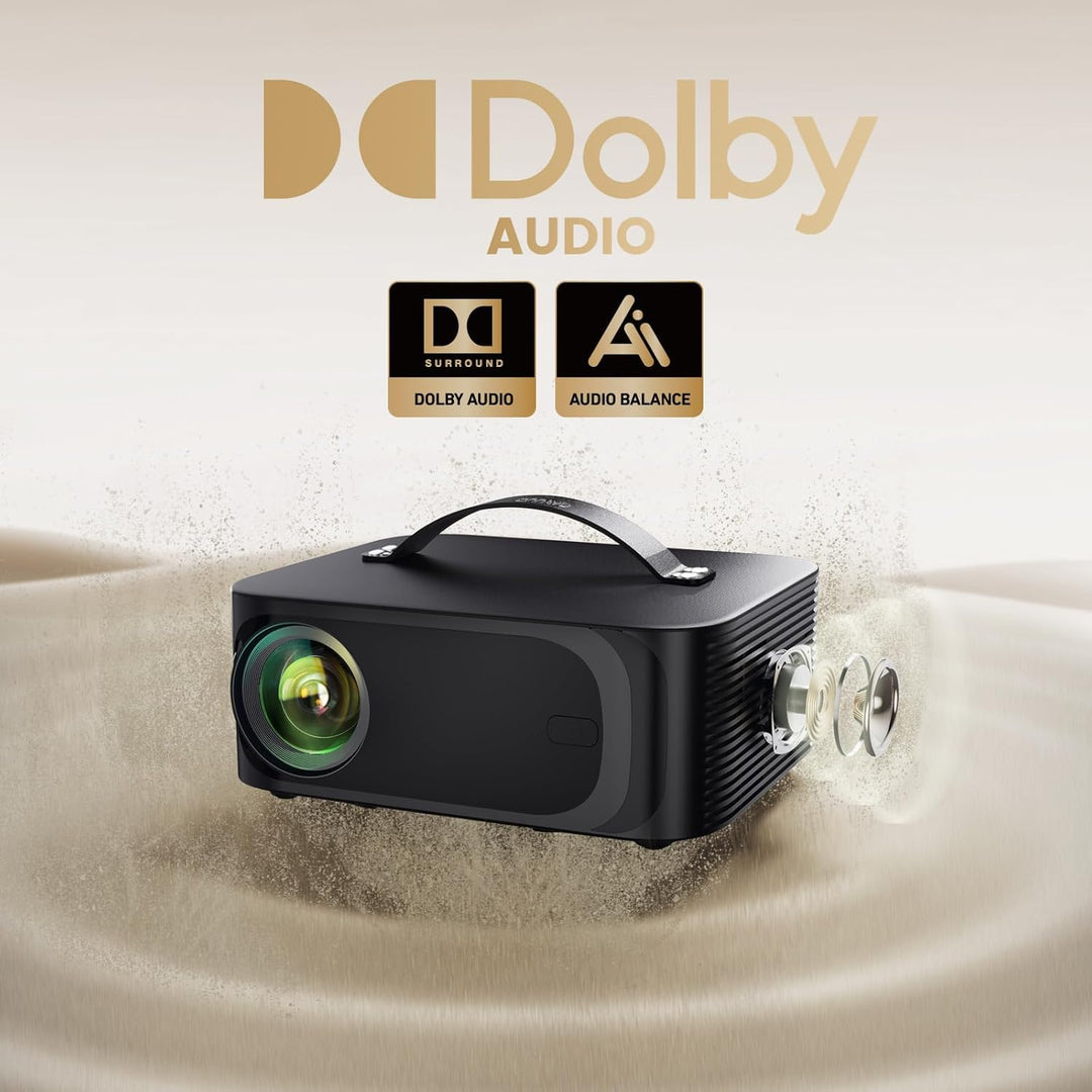 Beamer-4K Passend für Netflix Dolby Audio ONOAYO 1500ANSI HDR10+ HDMI eARC Smart Beamer Heimkino, 10