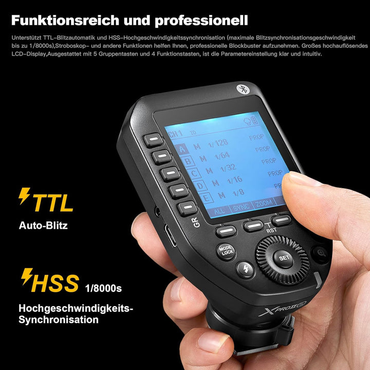 Godox Xproii-S Flash Trigger Kamera Wireless Blitzauslöser 2,4 GHz 1/8000s HSS TTL Umwandlung für So
