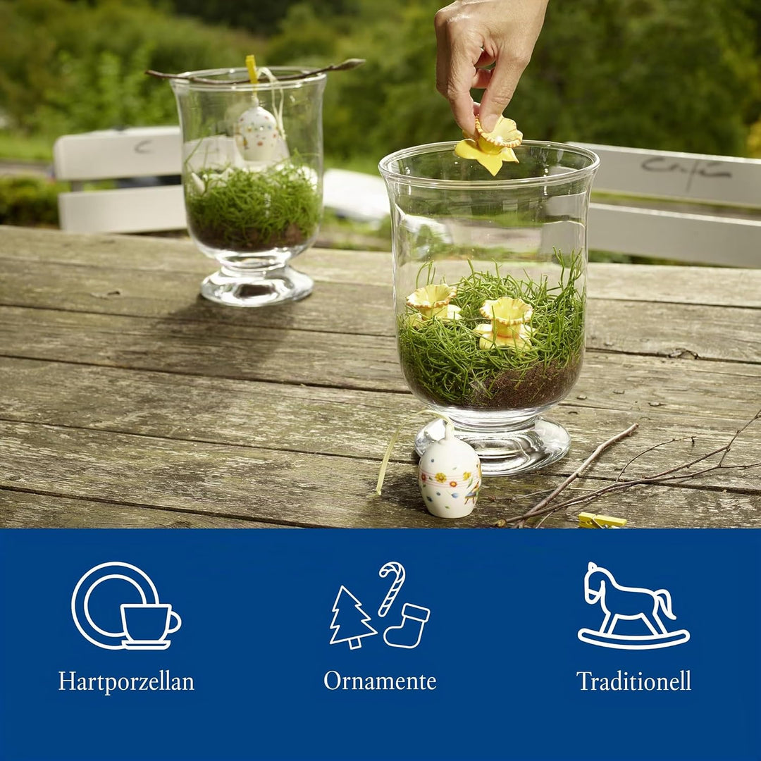 Villeroy & Boch Mini Flower Bells Osterglocken, 2er Set, 4 cm, Porzellan, Gelb, Blumen Blumen Gelb,