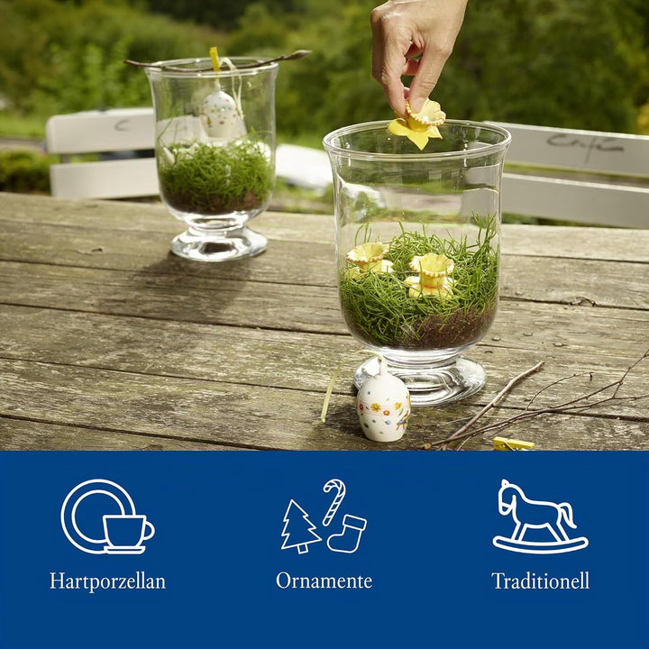 Villeroy & Boch Mini Flower Bells Osterglocken, 2er Set, 4 cm, Porzellan, Gelb, Blumen Blumen Gelb,