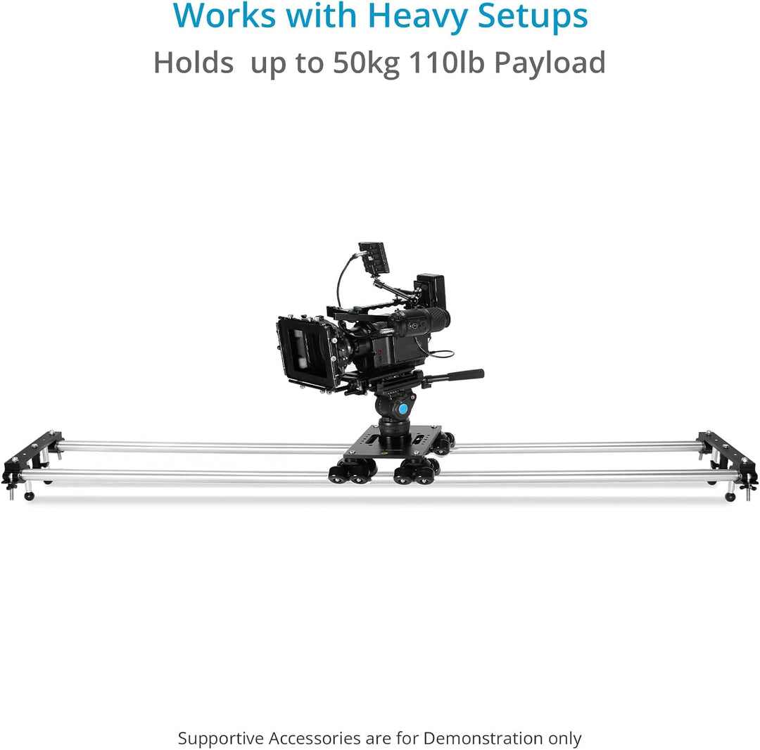 PROAIM 8ft Track Aluminiumrohr-Kit für Polaris Dolly | Werkzeugloses gerades Fahrgleis mit Schienend