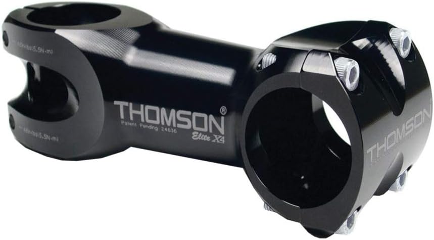 Thomson X4 Fahrradvorbau, Silber Schwarz 70mm x 31,8mm, Schwarz 70mm x 31,8mm