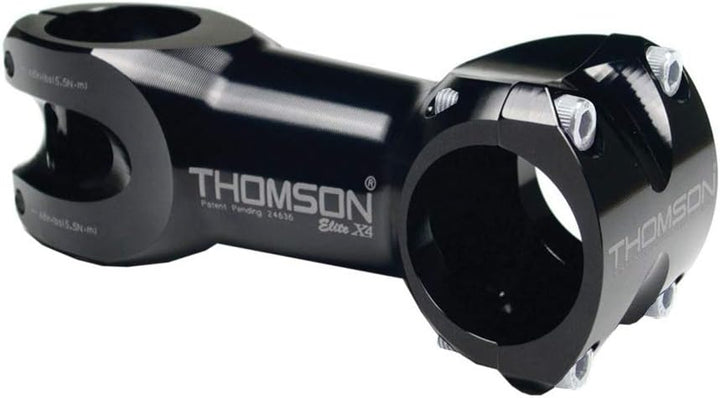 Thomson X4 Fahrradvorbau, Silber Schwarz 70mm x 31,8mm, Schwarz 70mm x 31,8mm