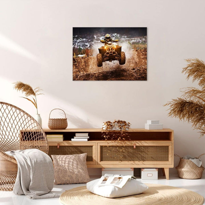 Bilder auf Leinwand Schlamm Schmutz Dakar Aktion Leinwandbild 70x50cm Wandbilder Dekoration Wohnzimm