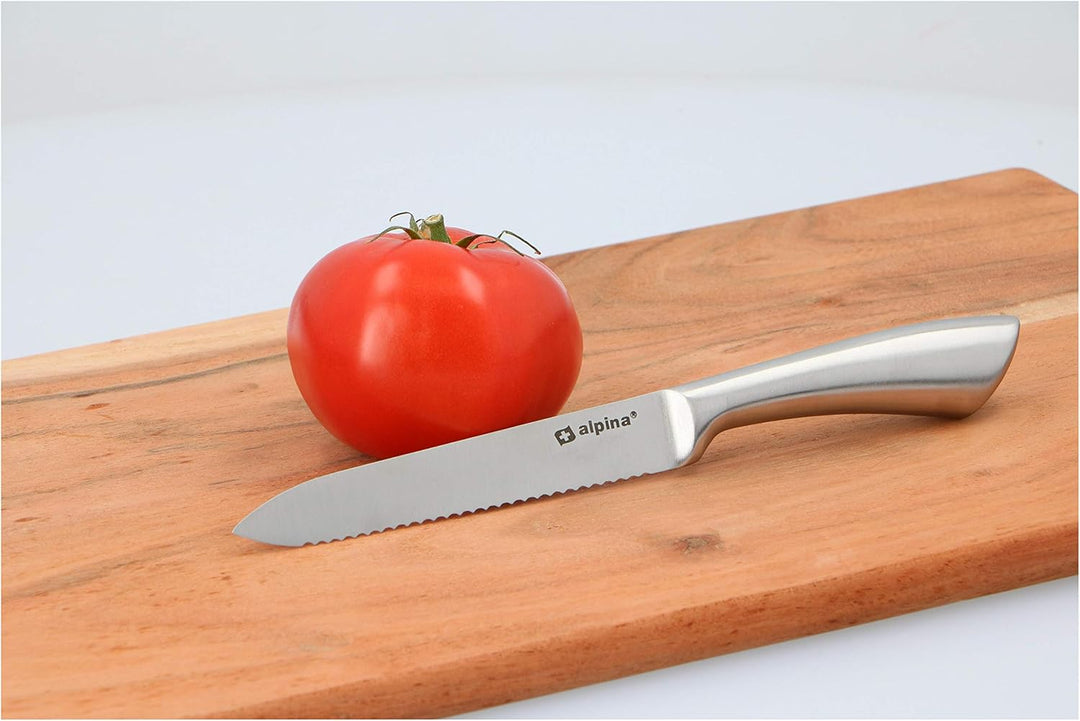 alpina Kochmesserset 2-Teilig - Profi Messerset - Multifunktionales Chefmesser - Bestückt für Küchen