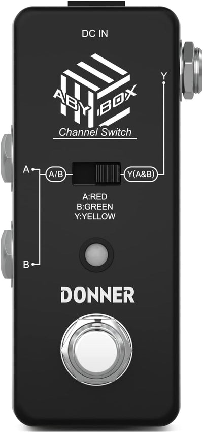 Donner ABY Box Line Selector AB Schalter Mini-Gitarren-Effektpedal True Bypass Schwarz：ABY pedal, Sc