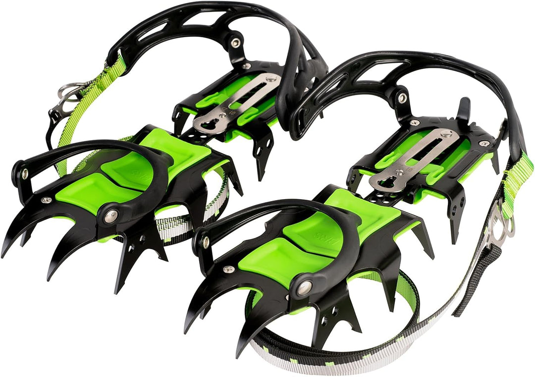 Tentock Steigeisen für Bergschuhe, Edelstahl Schuhspikes Crampons Anti-rutsch Eisklampe Steigeisen m