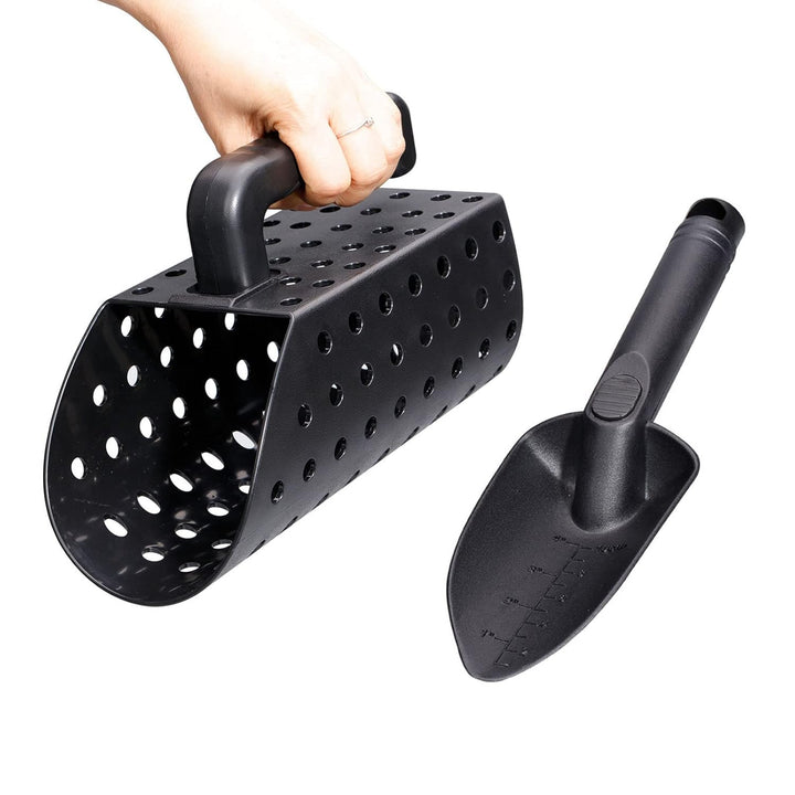 Metallsuch-Sandschaufel-Set, Tragbar, Ergonomisch Robuster ABS-Kunststoff-Sandschaufel und Kelle FüR