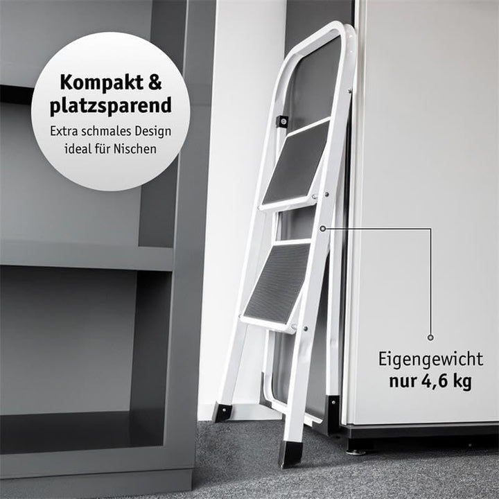 Lefeld 2-Stufige Trittleiter klappbar Klappstufen Klapptritt Stehleiter Leiter faltbar Tritthocker T