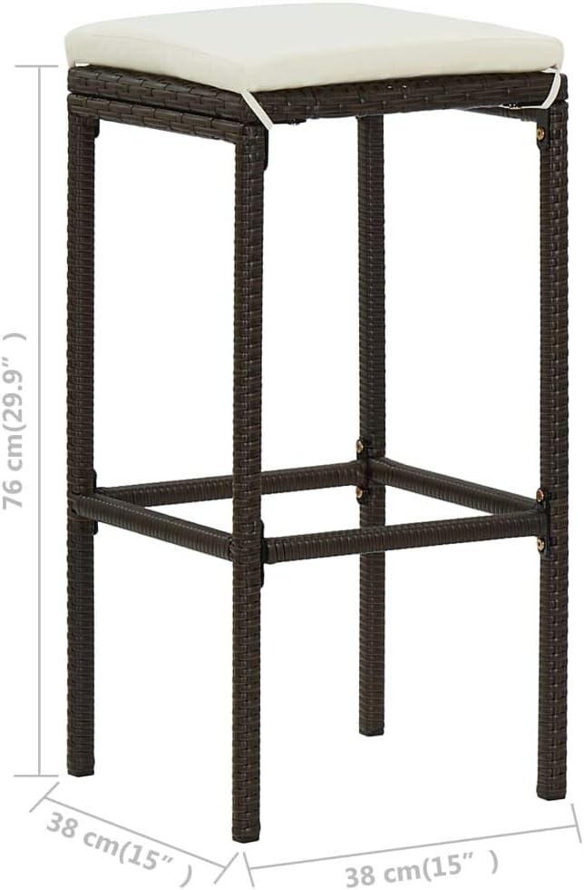 vidaXL 4X Barhocker mit Kissen Barstuhl Tresenhocker Küchenhocker Thekenhocker Tresenstuhl Thekenstu