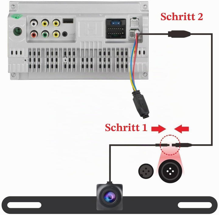 AHD Rückfahrkamera Kompatibel mit YZKONG Radios, Night Vision Waterprof Rückfahrkamera mit Autokennz