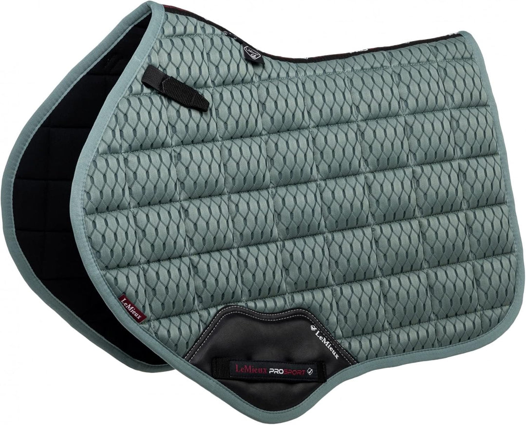 LeMieux Prosport Cotton Close Contact Square Schabracke L Sage Carbon Mesh Square, L Sage Carbon Mes