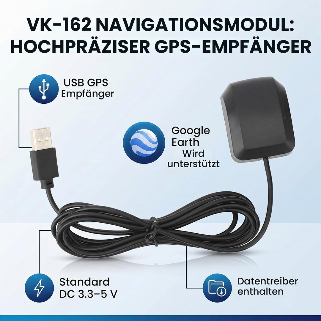 DC3.3-5V VK-162 Navigationsmodul USB-Schnittstelle GPS-Empfänger Unterstützung Google Earth