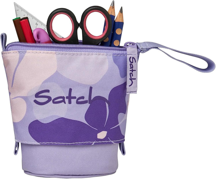 Satch Pencil Slider Federmäppchen Stiftehalter zum Stehen 3 Innenfächer Geheimfach Recycelte Materia