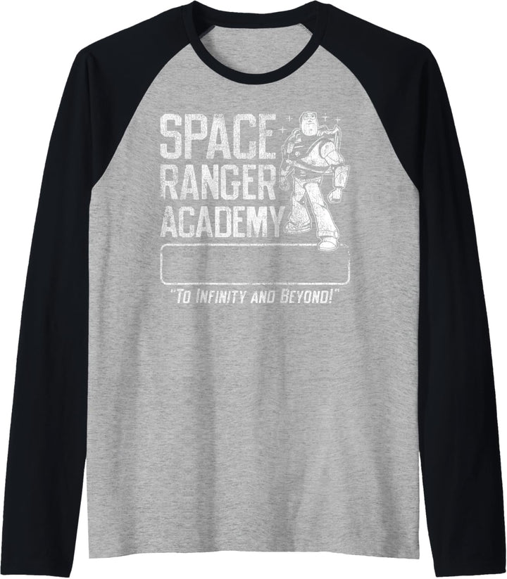 Disney Pixar Toy Story Buzz Ranger Academy Name Here Raglan