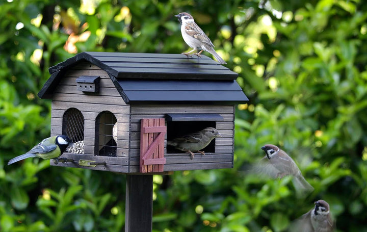 Wildlife Garden WG220 Futterscheune Braun - Vogelfutterhaus aus Holz