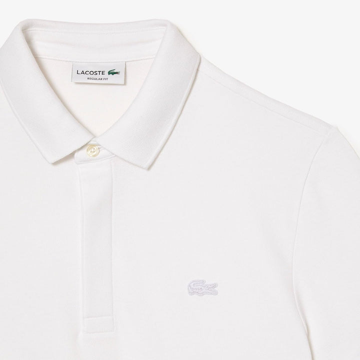 Lacoste Herren Polo-Shirt Kurzarm DH2050, Männer Polo-Hemd,2 Knopf,Regular Fit L White (001), L Whit