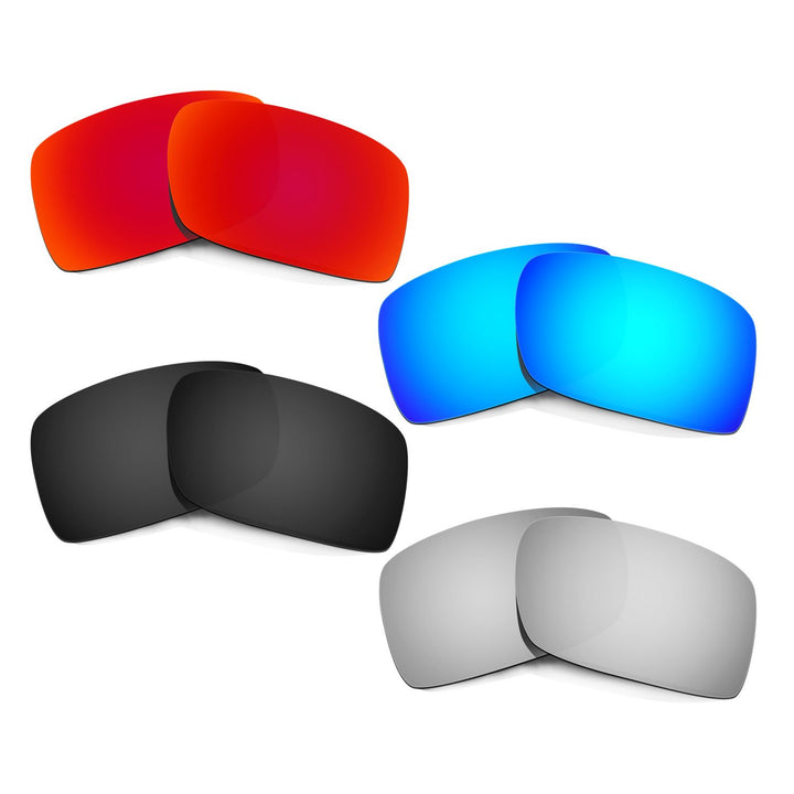 HKUCO Plus Mens Replacement Lenses For Oakley Gascan Red/Blue/Black/Titanium Sunglasses