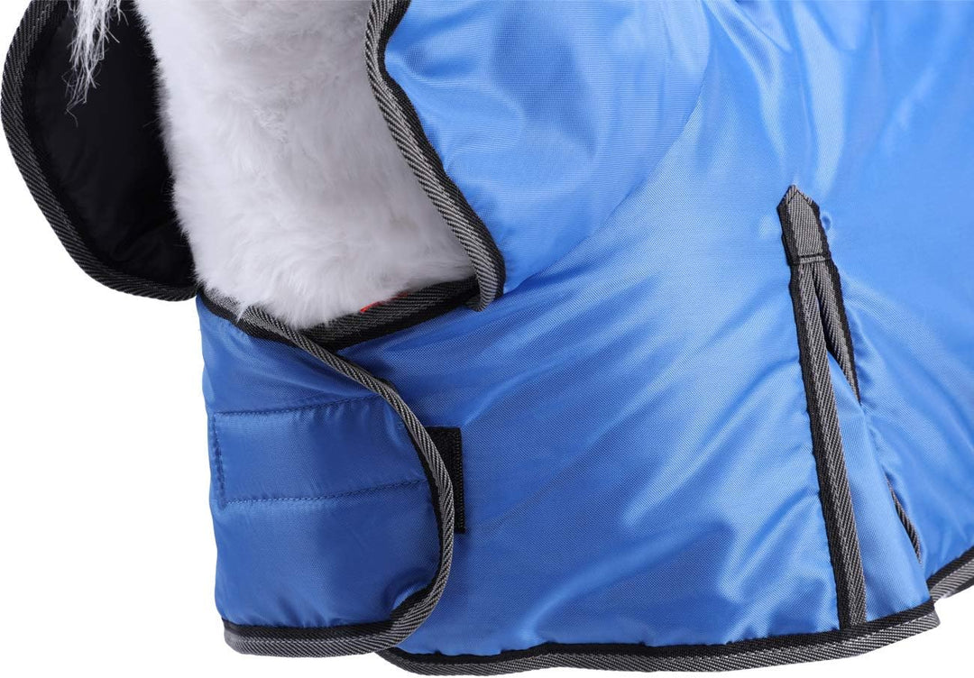 Ziegenmäntel Atmungsaktiv Viehschutz Ziegendecke Schafdecken mit Hals S blau, S blau