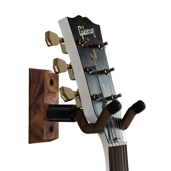 String Swing CC01K - Gitarrenhalter Für die Wand- und Gitarrenwandhalterung - Schwarze Walnuss Black