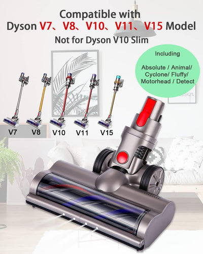 Bürste Zubehör Kompatibel mit Dyson V7 V8 V10 V11 V15 Staubsauger Ersatz Direktantrieb Motorkopf mit