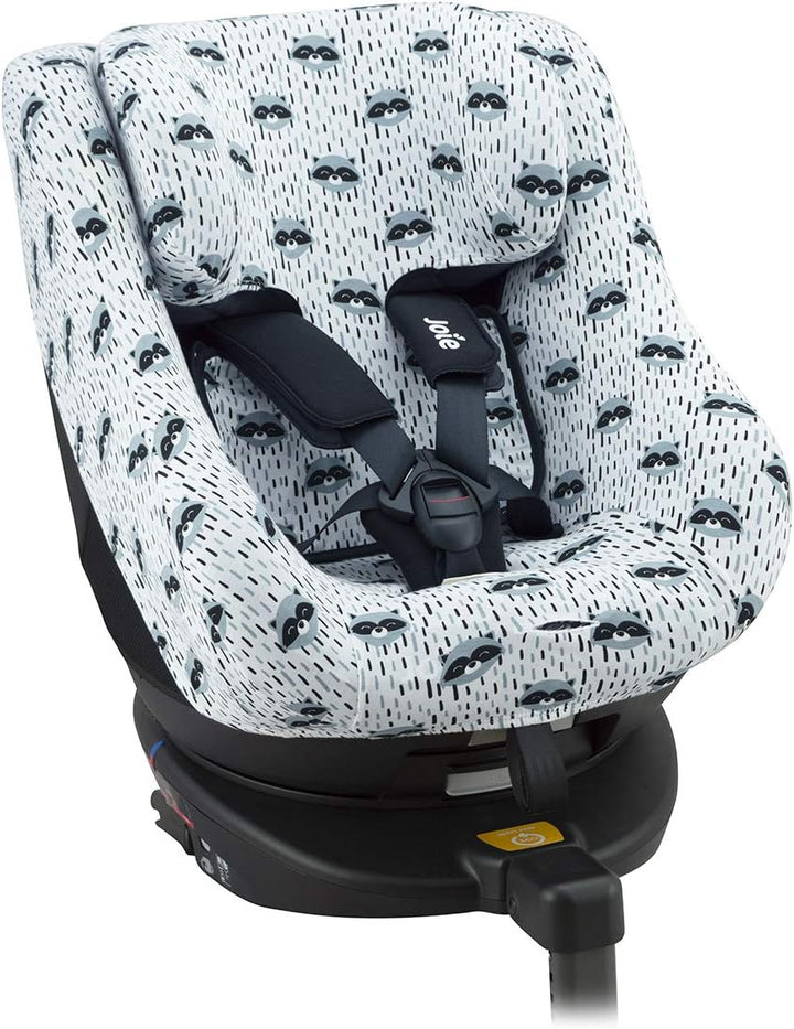 JYOKO Kids Bezug kompatibel mit Joie Spin 360, Nuna Rebl, aus Baumwolle (Raccoon) Raccoon Bezug für