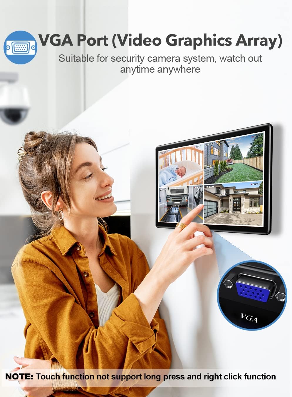 UPERFECT Portable Monitor Touchscreen, 15.6 Zoll Tragbarer Display 1920 x 1080 Full HD 2000:1 USB C